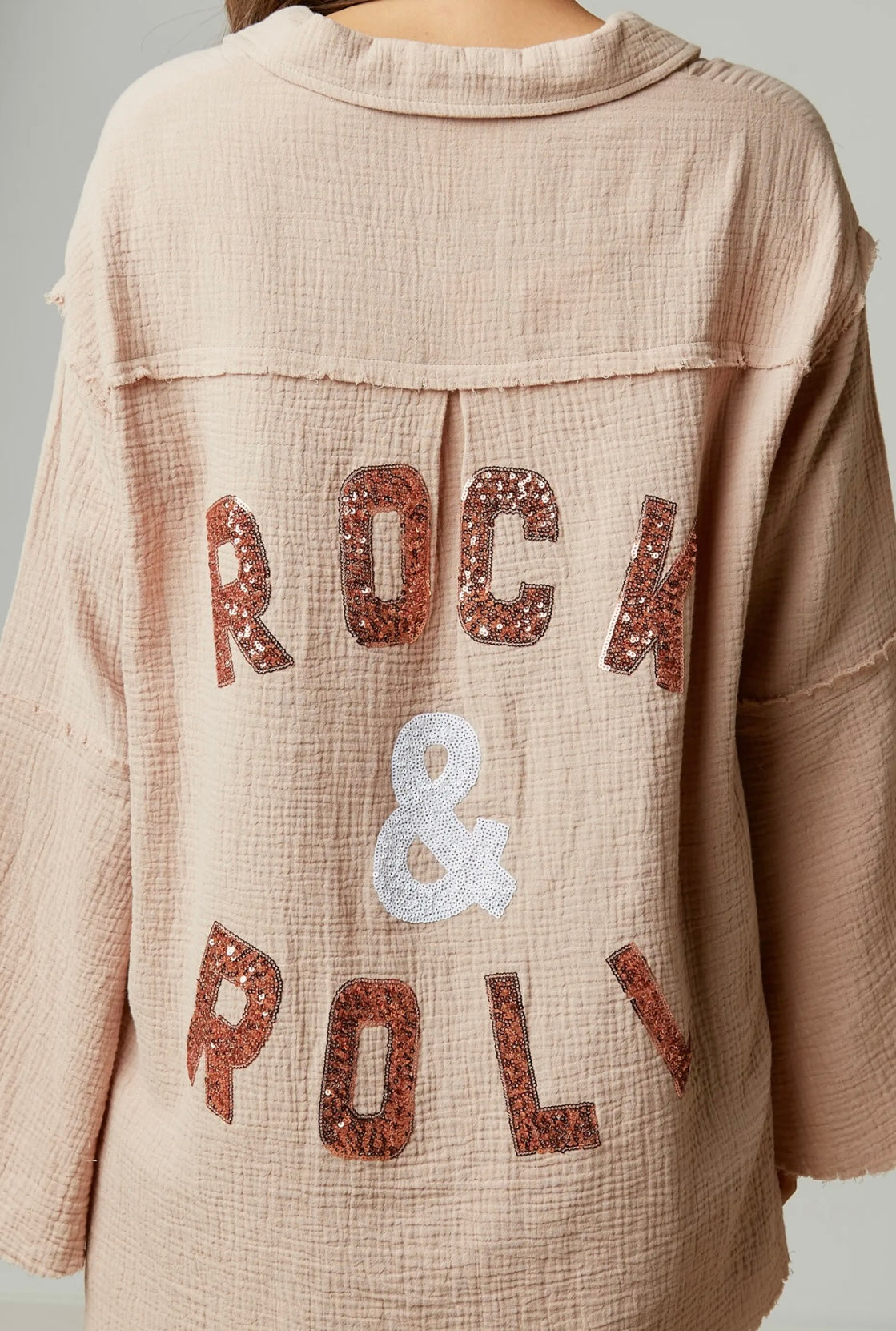 Taupe Rock & Roll Top