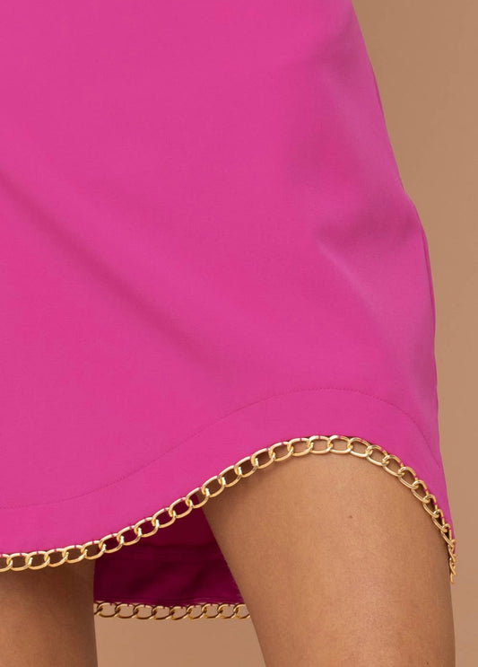 Pink Skirt w/ Gold Chain