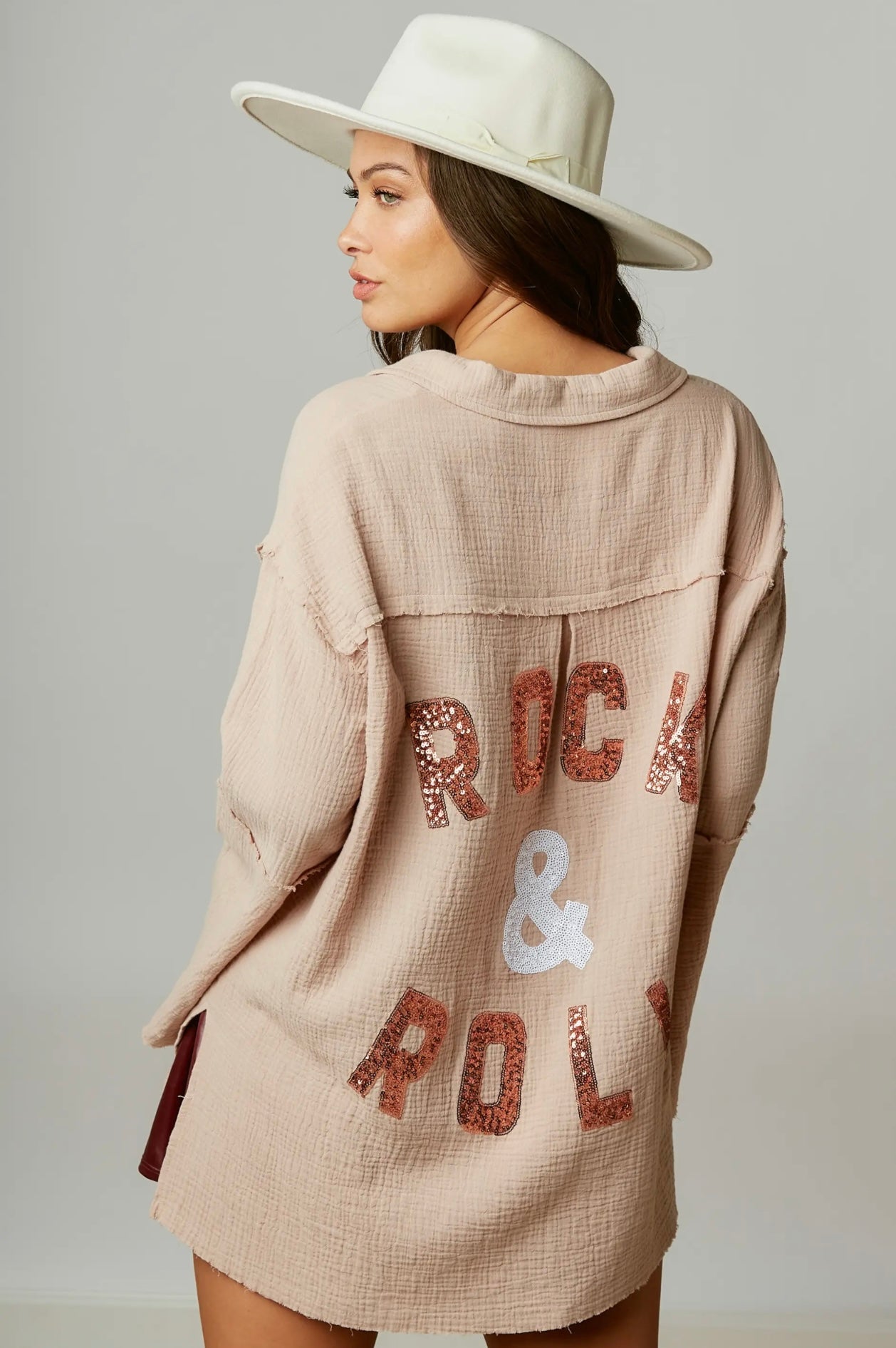 Taupe Rock & Roll Top
