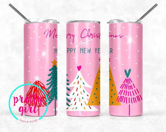 Pink Christmas Tumbler