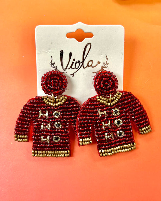 HoHoHo Sweater Earrings