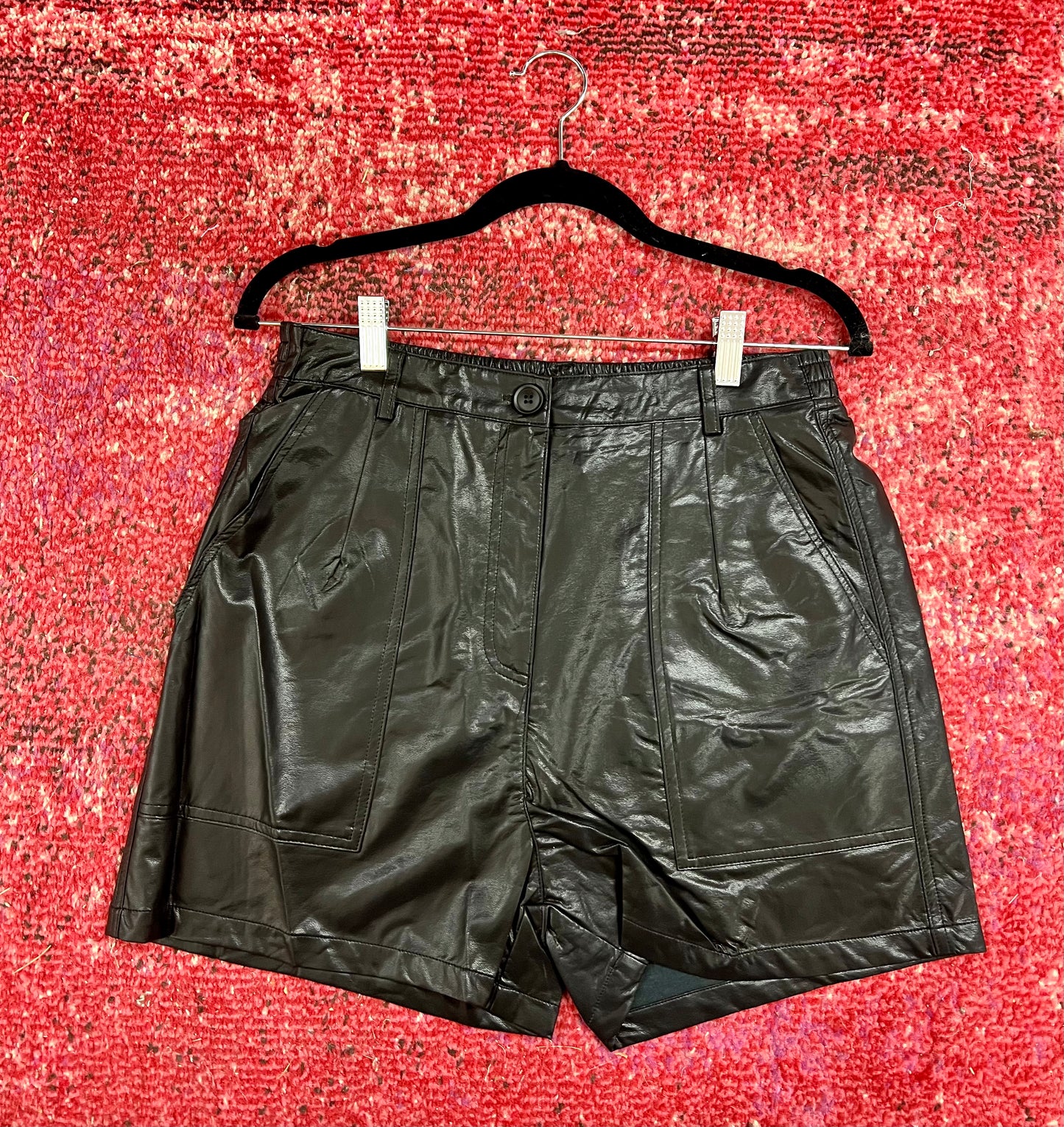 Vegan Leather High Shorts