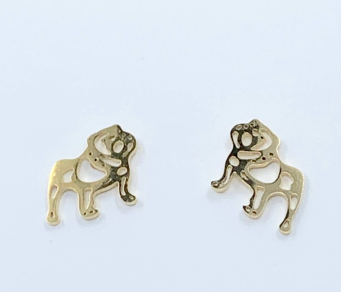 Bulldogs Gold Earrings